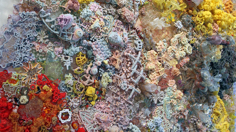 Illustration for article titled Artist “Nanofactures” Paintings Using a 3D Printer and Molecular Modelling Software